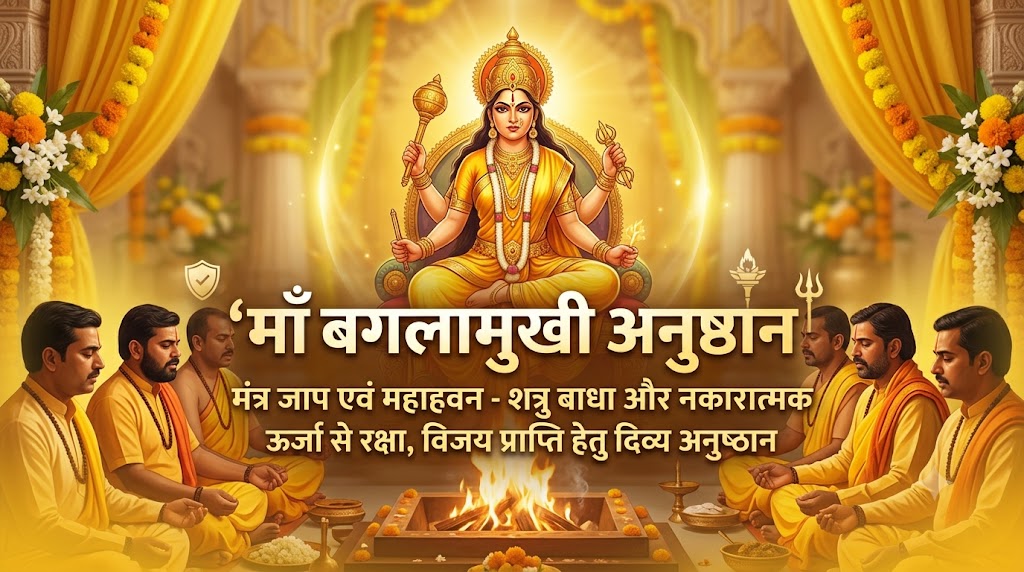 बगलामुखी मंत्र जाप हवन पूजा
